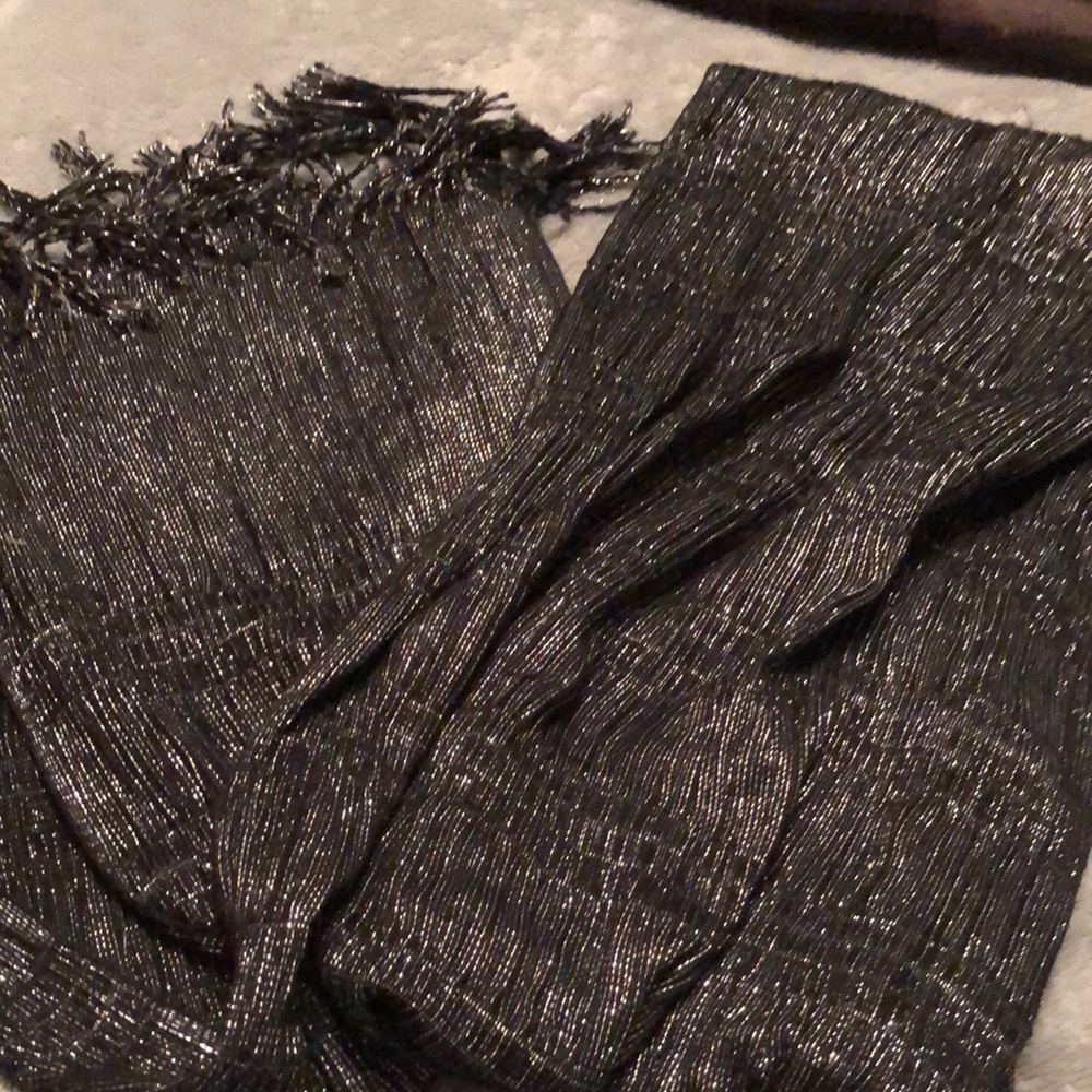 Dress Barn Black and Silver Scarf